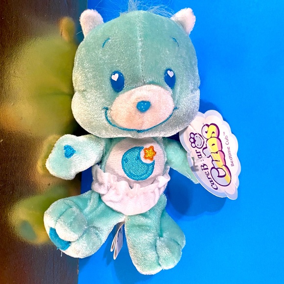 CARE BEAR CUBS VTG 2006 NWT BEDTIME CUB PLUSH WEARING DIAPER, EMBROIDERED PLUSH - Picture 4 of 11
